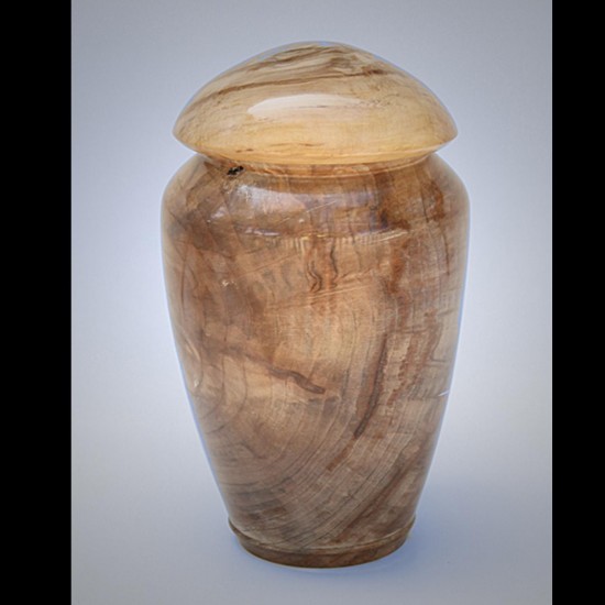 Natural wood urn