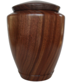 Urn made of Walnut wood with matching lid